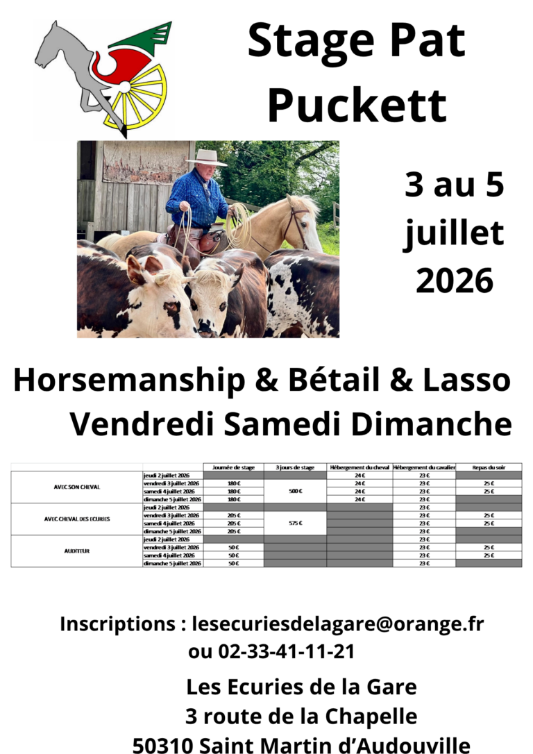 Stage Pat Puckett du 3 au 5 juillet 2026 Affiche 768x1086
